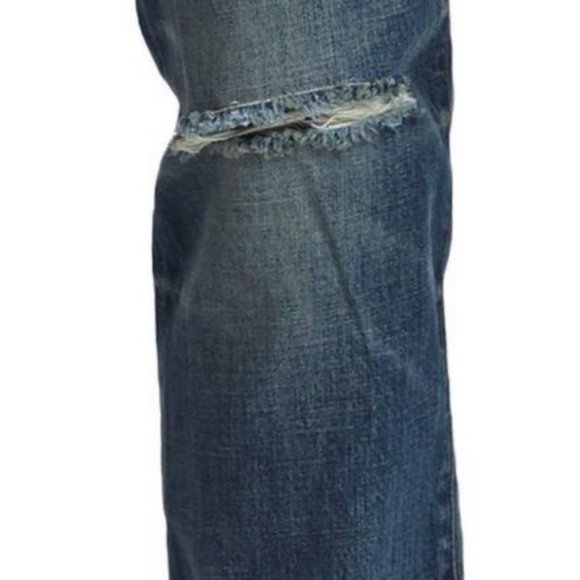 Gap Straight Destructed Jean 30/34 Tinted Medium - Picture 5 of 5